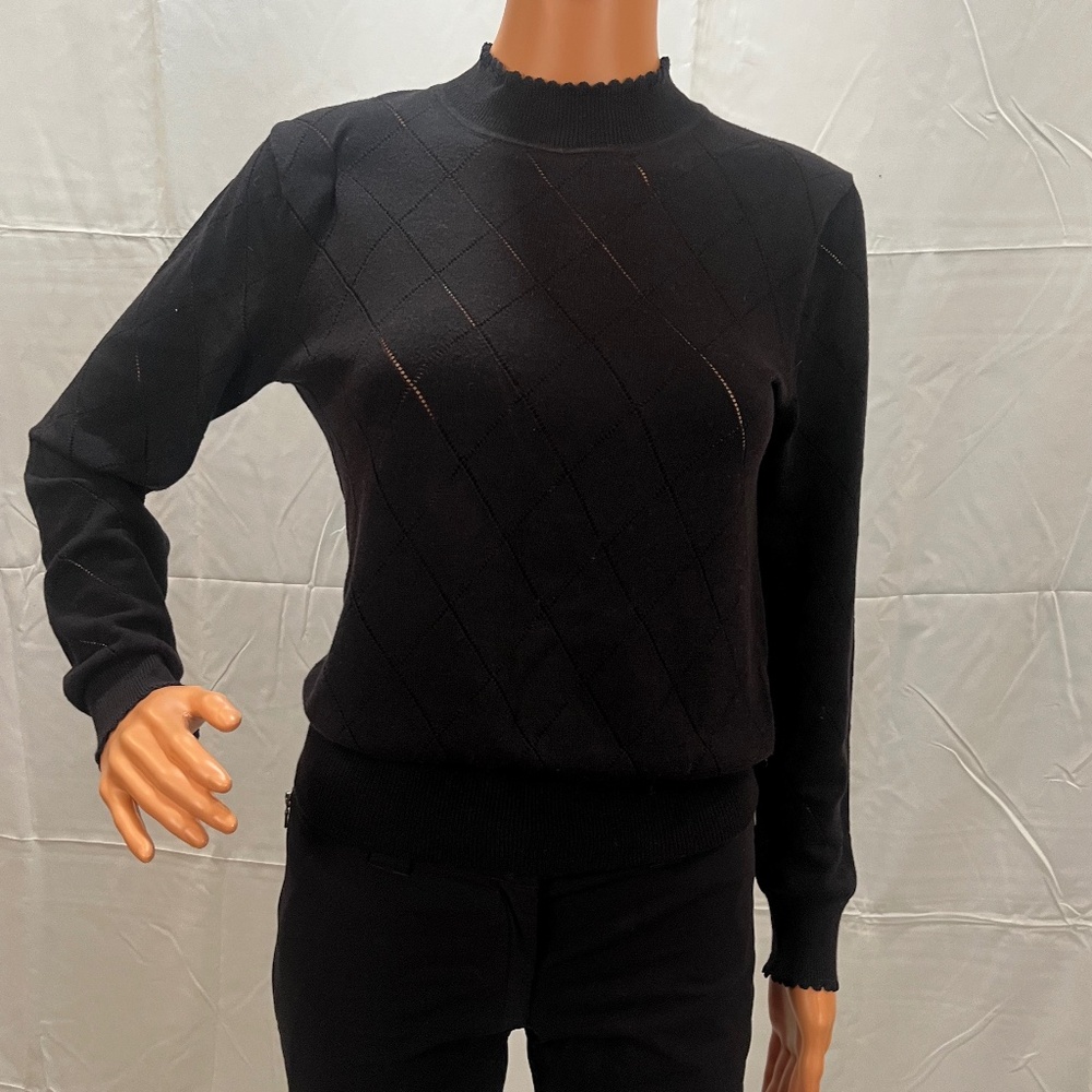 Scotch  & Soda black fine-knit sweater